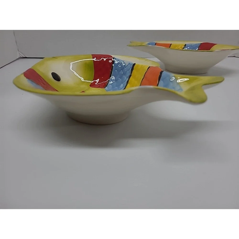 (2) Pier 1 Imports Fish Bowl Dish 7
